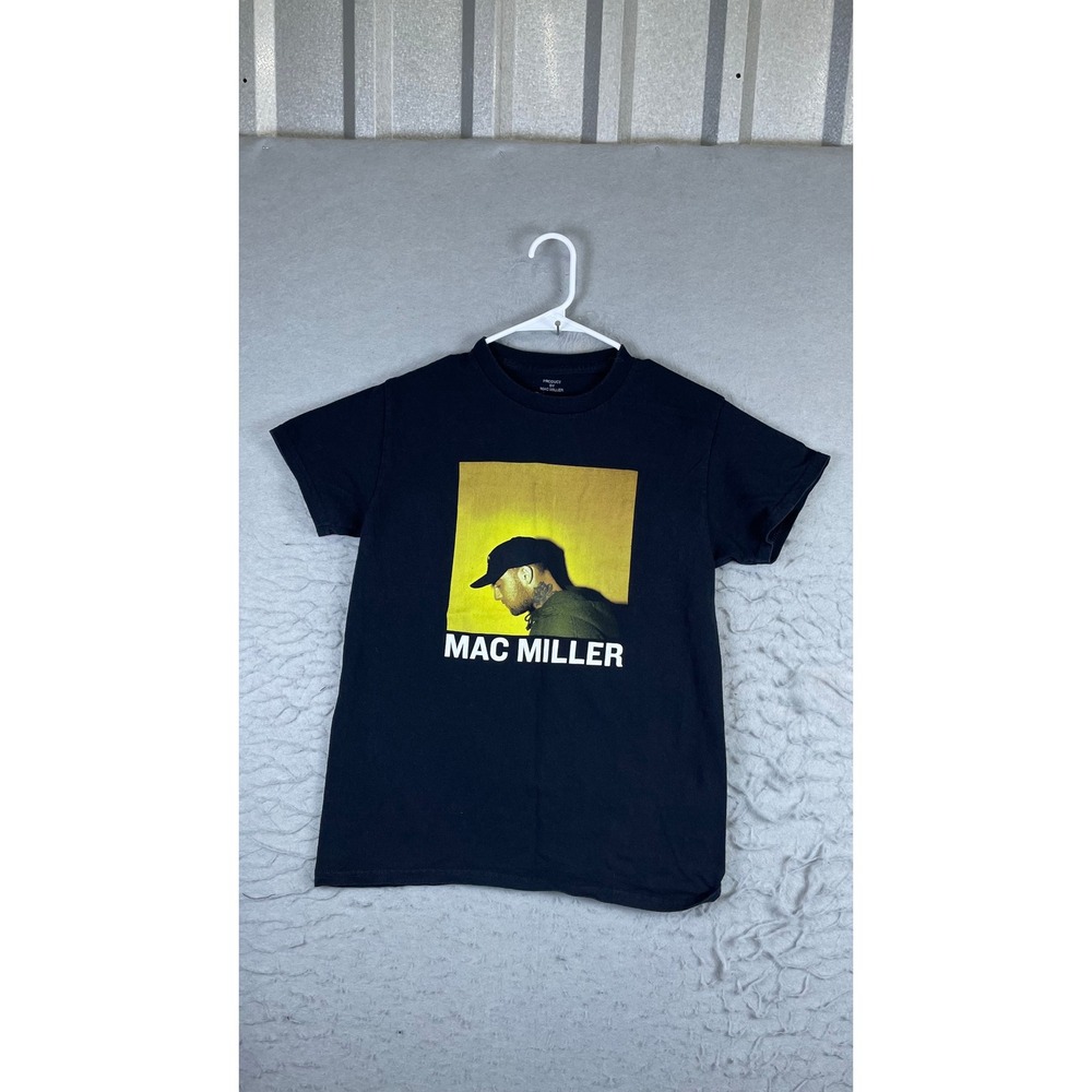 Mac Miller Graphic T-Shirt Mens Small Black Excellent Short Sleeve Cotton Tee